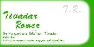 tivadar romer business card